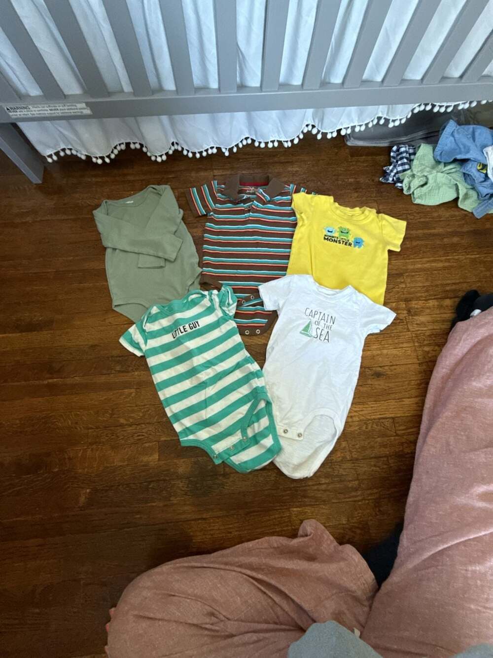 Baby Boys Assorted Bodysuits Lot Of 5